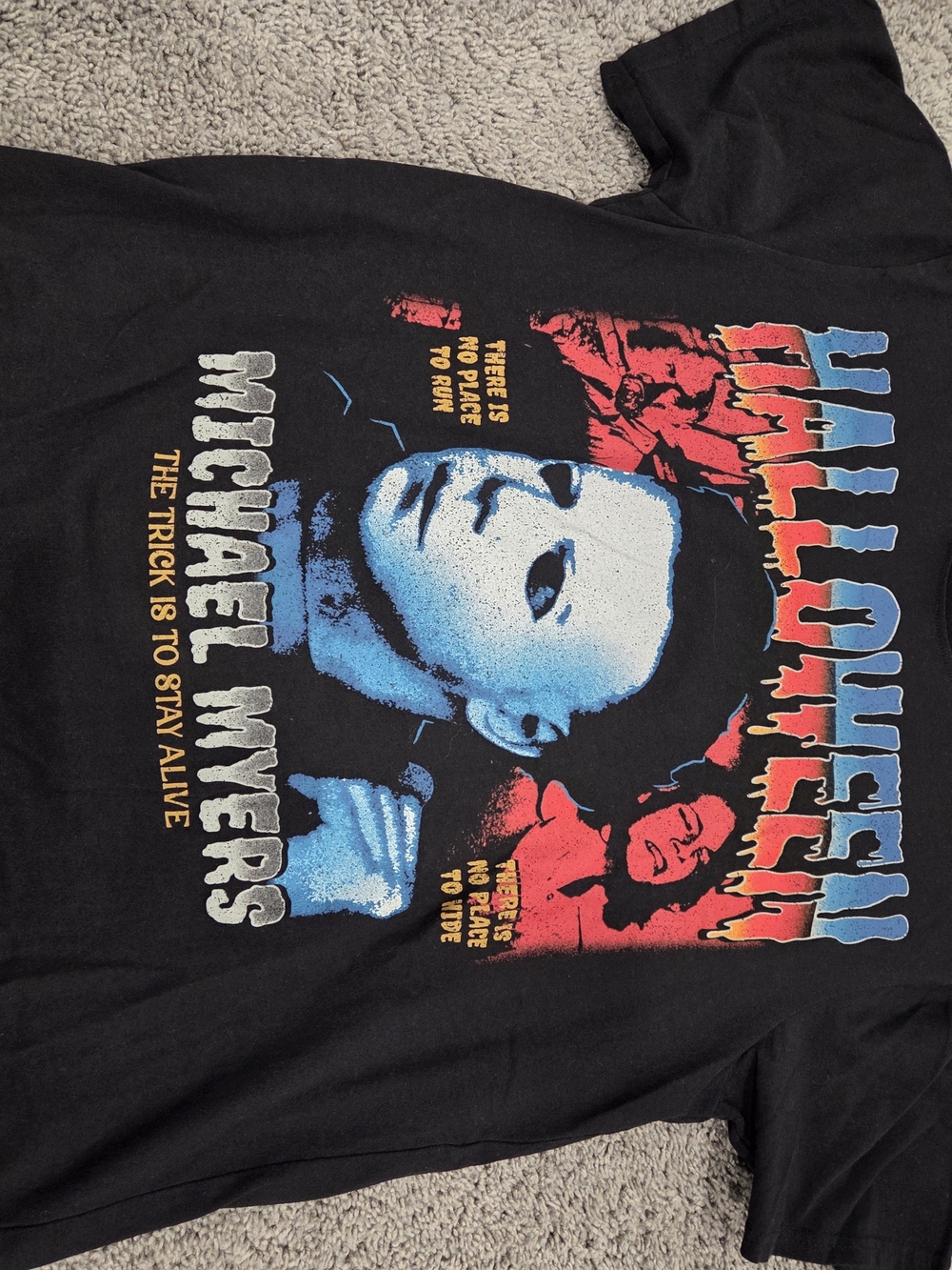 Halloween Graphic Tee in Black featuring Michael Myers